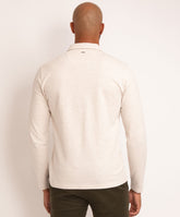 Long Sleeve Textured Polo Top